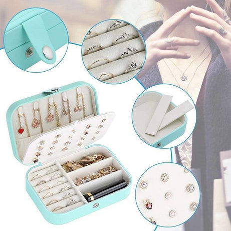 Mini Jewellery Box Organiser Portable Travel Double Layer - Oshi.pk - Buy & Sell Online