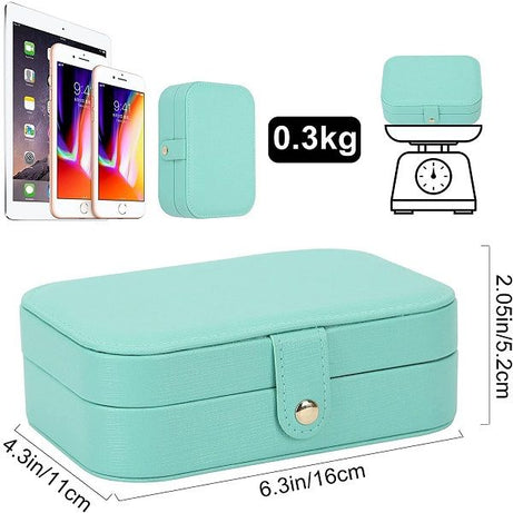 Mini Jewellery Box Organiser Portable Travel Double Layer