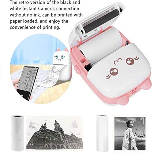 Mini Portable Pocket Thermal Printer Wireless Bluetooth Printer Printing Machine 57mm - Oshi.pk - Buy & Sell Online