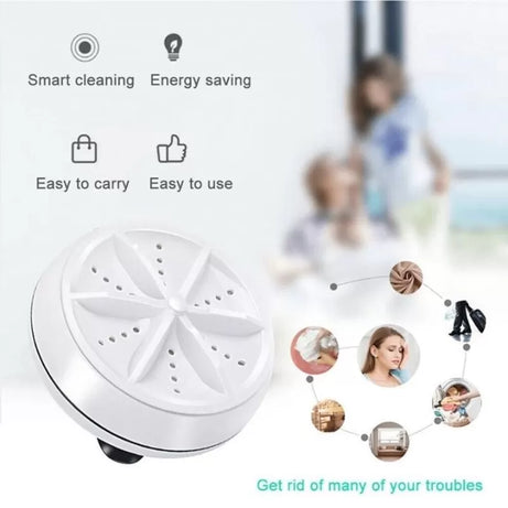 Mini Portable Ultrasonic Turbine Washing Machine - Oshi.pk - Buy & Sell Online