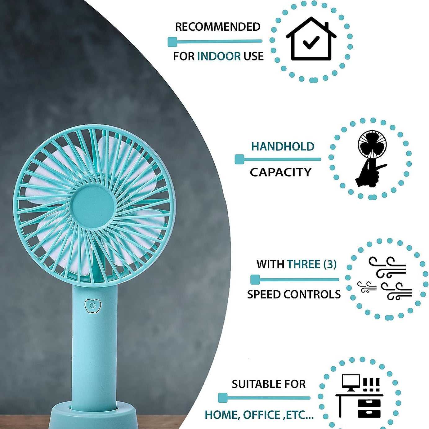 Mini Portable USB Hand Fan Personal Cooling Device Small Portable Fan for Portable Misting - Oshi.pk - Buy & Sell Online