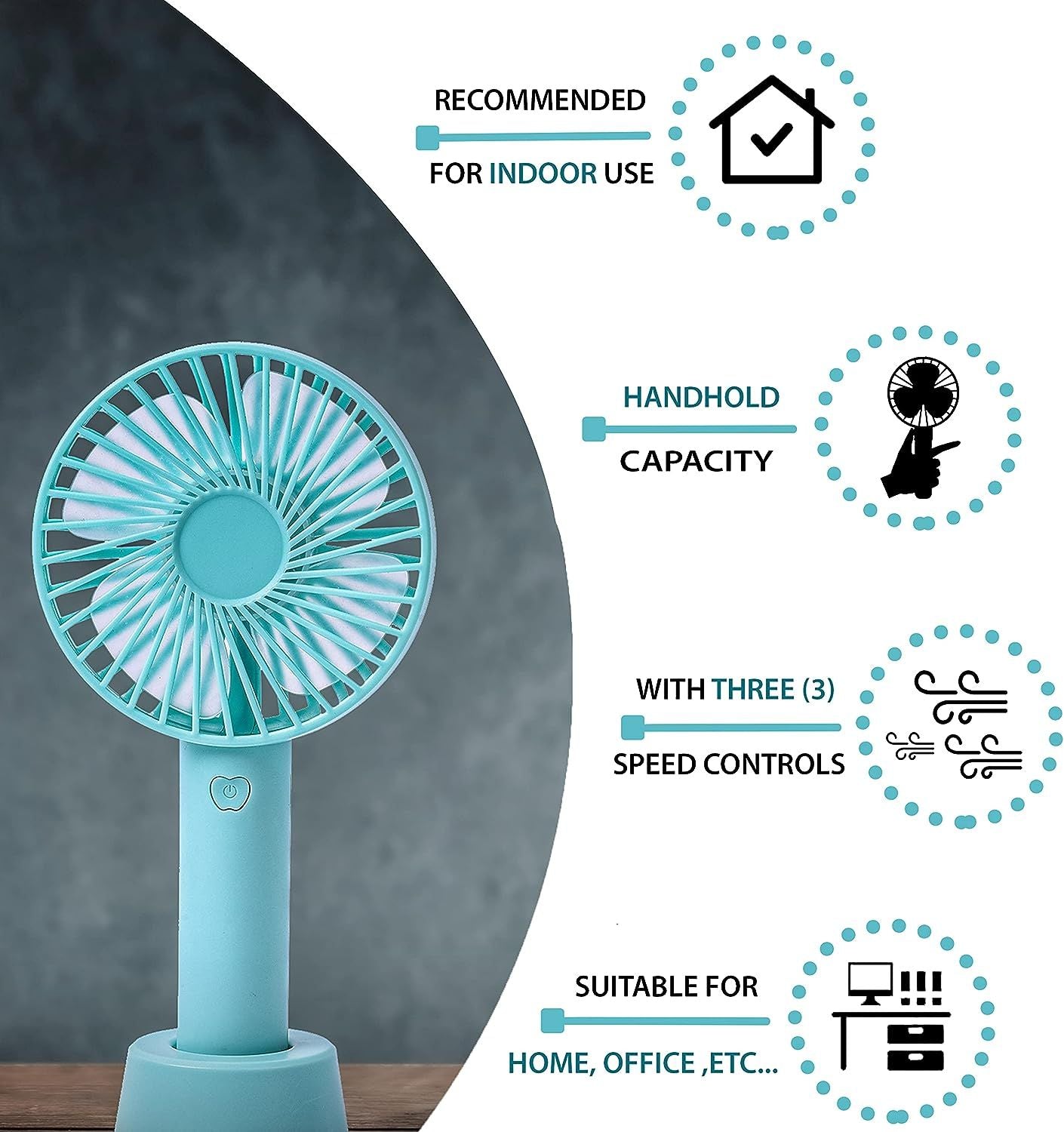 Mini Portable USB Hand Fan Personal Cooling Device Small Portable Fan for Portable Misting - Oshi.pk - Buy & Sell Online