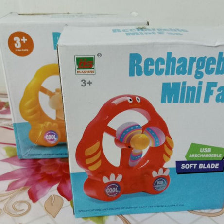 Mini Rechargeable Fan with cord and rechargeable battery - Oshi.pk - Buy & Sell Online