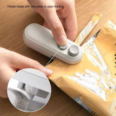 Mini Rechargeable Sealer Food Heat Bag Sealing Machine Package Sealing Bags Heat Plastic Food Bag Closing Portable Sealer - Oshi.pk - Buy & Sell Online