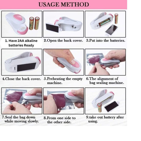 Mini Sealer Small Household Plastic Sealer Snack Moisture-Proof Sealer Portable Plastic Bag Sealer - Oshi.pk - Buy & Sell Online