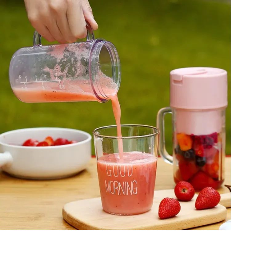 500ml Portable Juicer With Straw USB Electric Stainless Steel Fruit Juicer Cup Extractor Blender Juice Maker Machine For Kitchen - Oshi.pk - Buy & Sell Online