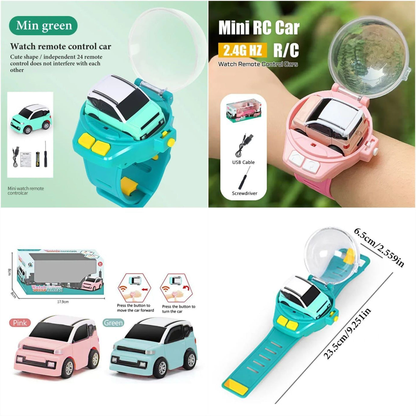 Mini Watch Control Car Cute Rc Car Kids Game Interactive Toys For Boys Girl Birthday Christmas Watch Gift