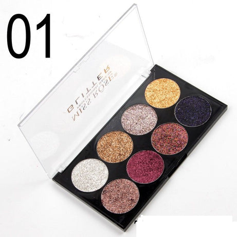 Miss Rose Eyes Makeup Palette Eye Shadow Powder 8 Colors Easy To Wear Glitter Eyeshadow Palette - Oshi.pk - Buy & Sell Online