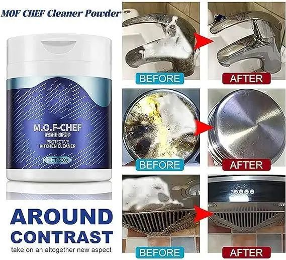 250 gm Mof Chef Cleaner Powder,Heavy Oil Stain Powder Cleaner very good - Oshi.pk - Buy & Sell Online