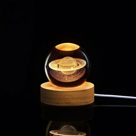 Moon Crystal Ball Night Light with Wooden Base - Oshi.pk - Buy & Sell Online