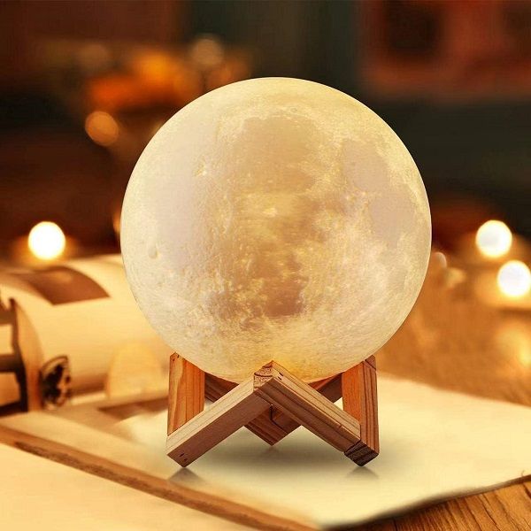 Moon Lamp with 16 Colors LED Night Light with Stand USB Rechargeable - Oshi.pk - Buy & Sell Online
