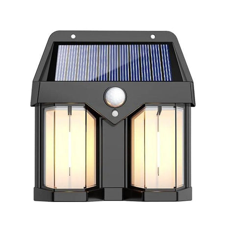 Motion Sensor Solar Powered Wall Light Lamp with 3 Lighting Modes