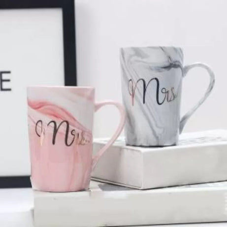 Mr. and Mrs. Couple Cup Gifts for Couple Parents Grandparents Tea Cups Ceramic Coffee Mug (350 ml, Pack of 2) - Oshi.pk - Buy & Sell Online