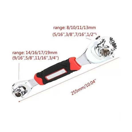 Multi-Function Socket Wrench, 48 Tools In One with 360 Degree Rotating Head, Tiger Wrench Works with Spline Bolts, 6-Point, 12-Point, and Any Size Sta - Oshi.pk - Buy & Sell Online