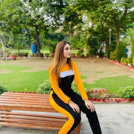 Panel Stylish printed T Shirt with Panel Pajama Gym Suit for Her - Oshi.pk - Buy & Sell Online