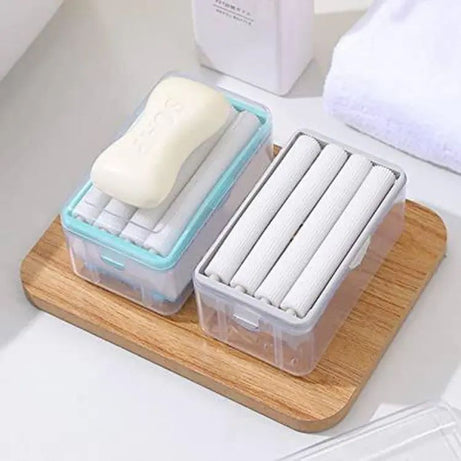 Multifunction Foaming Soap Dish With Drain Soap Box With Bubbler Suitable For Laundry Soap Holder - Oshi.pk - Buy & Sell Online