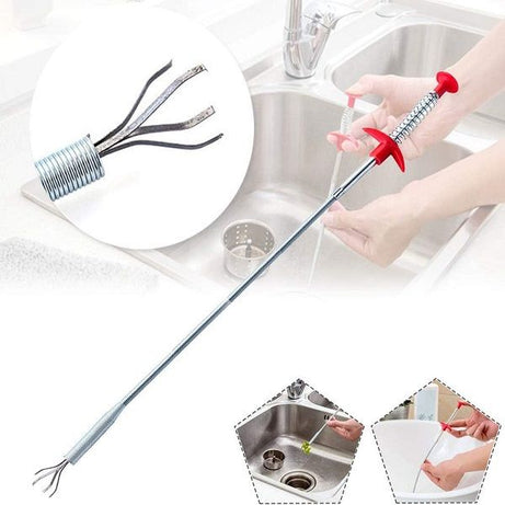 Multifunctional 90cm Hair Drain Clog Remover Sink Dredge Drain Cleaning Tool - Oshi.pk - Buy & Sell Online