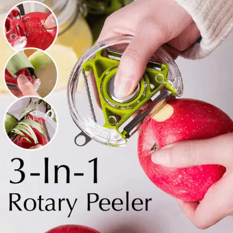 Multifunctional Julienne blade 3 in 1 Rotatory Peeler Grater Fruit Vegetable Chopper Tomato Cutter Potato Fruit Rotary Vegetable Peeler Stainless Stee