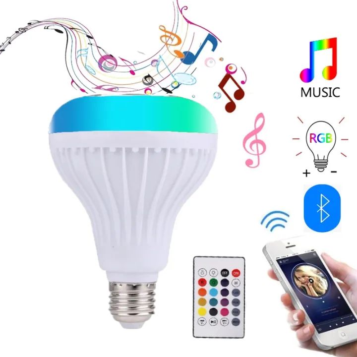 Multifunctional LED music light bulb Bluetooth speaker RGB changing lamp wireless stereo Audio - Oshi.pk - Buy & Sell Online