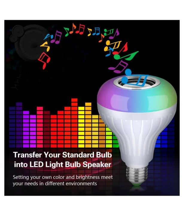 Multifunctional LED music light bulb Bluetooth speaker RGB changing lamp wireless stereo Audio - Oshi.pk - Buy & Sell Online