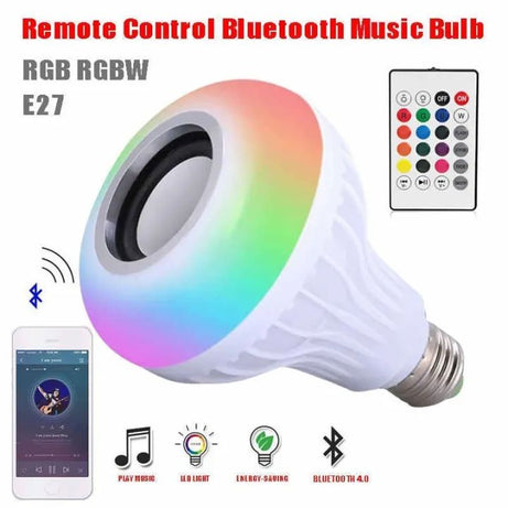 Multifunctional LED music light bulb Bluetooth speaker RGB changing lamp wireless stereo Audio - Oshi.pk - Buy & Sell Online