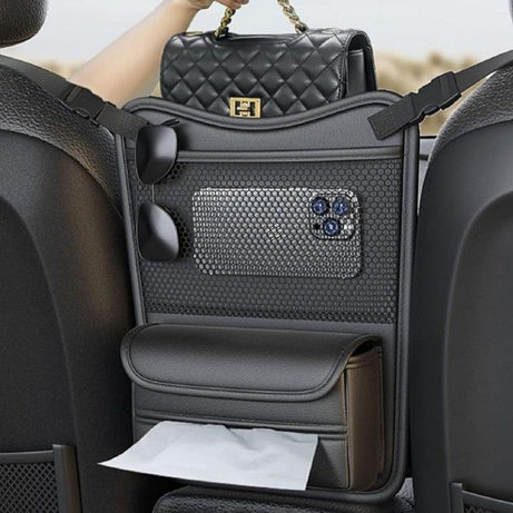 Multifunctional Seat Back Car Tissue Box Leather Car Seat Organizer Bag - Oshi.pk - Buy & Sell Online