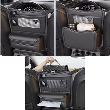 Multifunctional Seat Back Car Tissue Box Leather Car Seat Organizer Bag - Oshi.pk - Buy & Sell Online