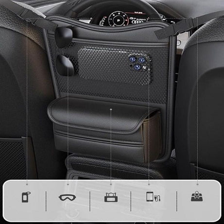 Multifunctional Seat Back Car Tissue Box Leather Car Seat Organizer Bag - Oshi.pk - Buy & Sell Online