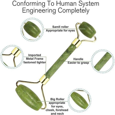 Natural Jade Stone Roller Scraping Massage for Eyes Neck Body Wrinkles Puffiness - Oshi.pk - Buy & Sell Online