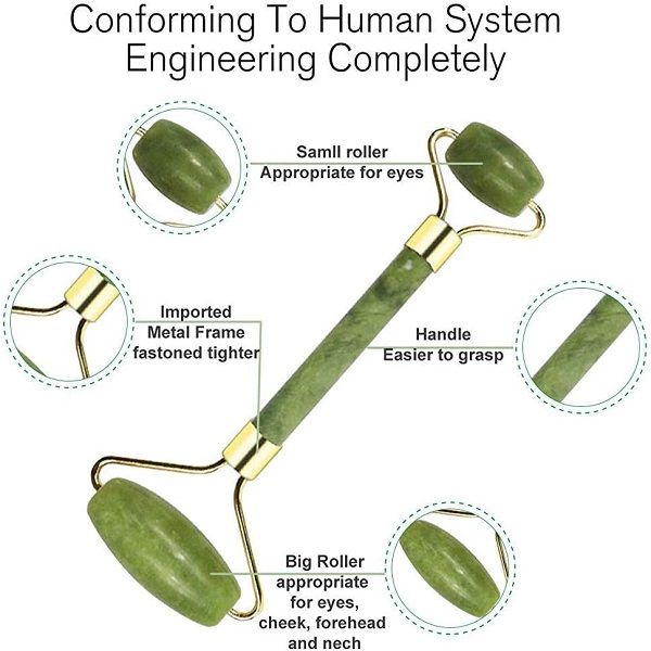 Natural Jade Stone Roller Scraping Massage for Eyes Neck Body Wrinkles Puffiness - Oshi.pk - Buy & Sell Online