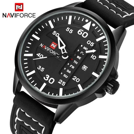 NAVIFORCE Waterproof Military Sport Quartz Men's Watches with Leather Strap (NF-9074-2) - Oshi.pk - Buy & Sell Online