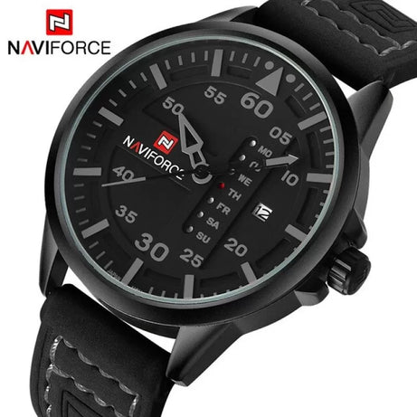 NAVIFORCE Waterproof Military Sport Quartz Men's Watches with Leather Strap (NF-9074-3) - Oshi.pk - Buy & Sell Online