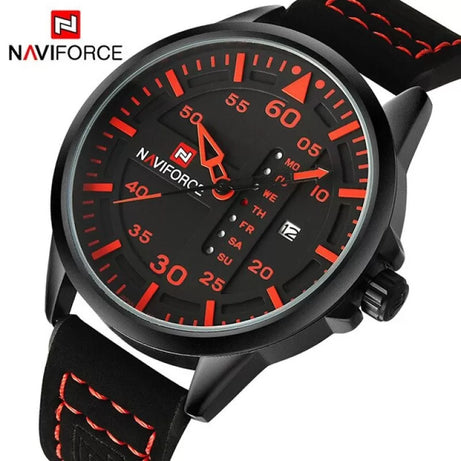 NAVIFORCE Waterproof Military Sport Quartz Men's Watches with Leather Strap (NF-9074-4) - Oshi.pk - Buy & Sell Online