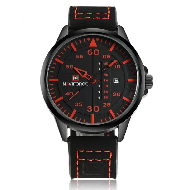 NAVIFORCE Waterproof Military Sport Quartz Men's Watches with Leather Strap (NF-9074-4) - Oshi.pk - Buy & Sell Online