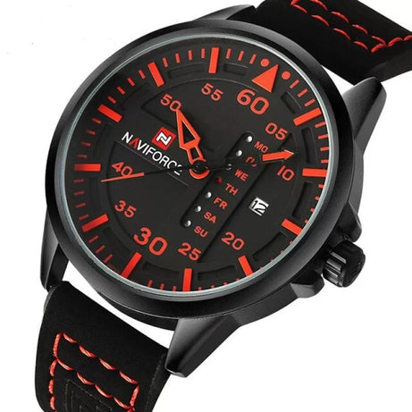 NAVIFORCE Waterproof Military Sport Quartz Men's Watches With Leather Strap (NF-9074-4) - Oshi.pk - Buy & Sell Online