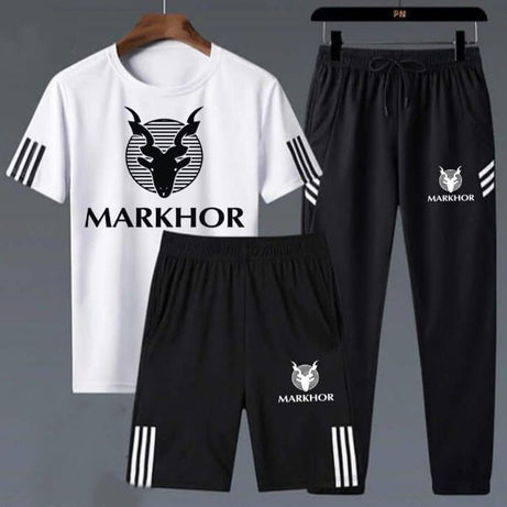Pack Of 3 Stylish Markhor Printed Tracksuit For Men - Oshi.pk - Buy & Sell Online