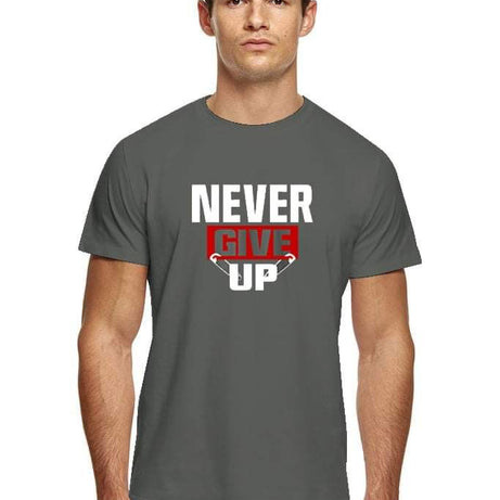 Never Give Up Cotton Printed T-shirt For Men - Oshi.pk - Buy & Sell Online