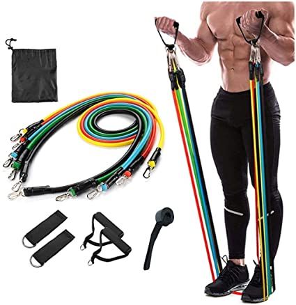 New 11Pcs Set Resistance Fitness Training Tubes