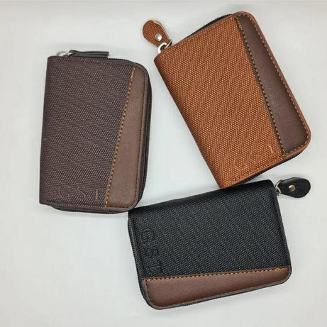 New Casual Wallet Multi-Slot Card Holder Zipper Coin Purse Small Clutch PU Money Bag Purse Cardholder Wallets for Men - Oshi.pk - Buy & Sell Online