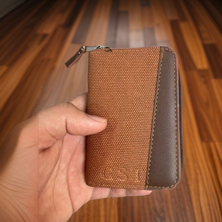 New Casual Wallet Multi-Slot Card Holder Zipper Coin Purse Small Clutch PU Money Bag Purse Cardholder Wallets for Men - Oshi.pk - Buy & Sell Online