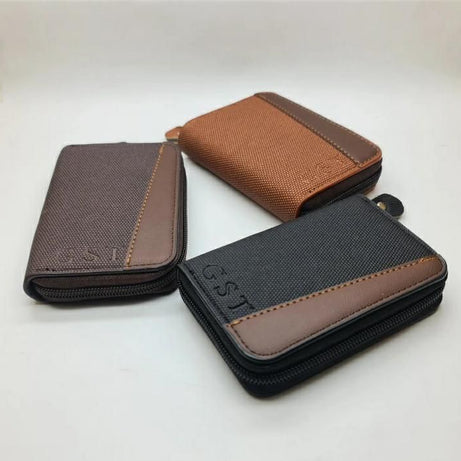 New Casual Wallet Multi-Slot Card Holder Zipper Coin Purse Small Clutch PU Money Bag Purse Cardholder Wallets for Men - Oshi.pk - Buy & Sell Online
