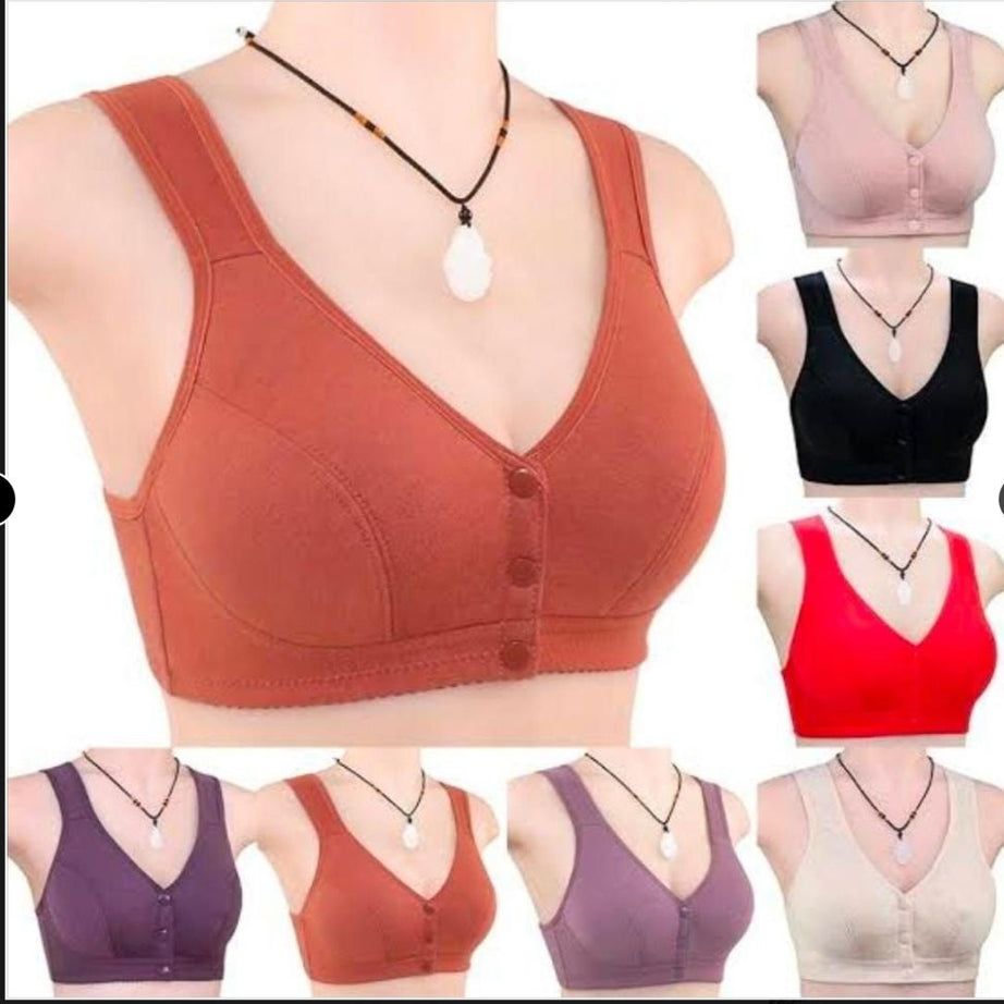 New Front Buckle Bra Women Soft Cotton Bras Plus - Oshi.pk - Buy & Sell Online