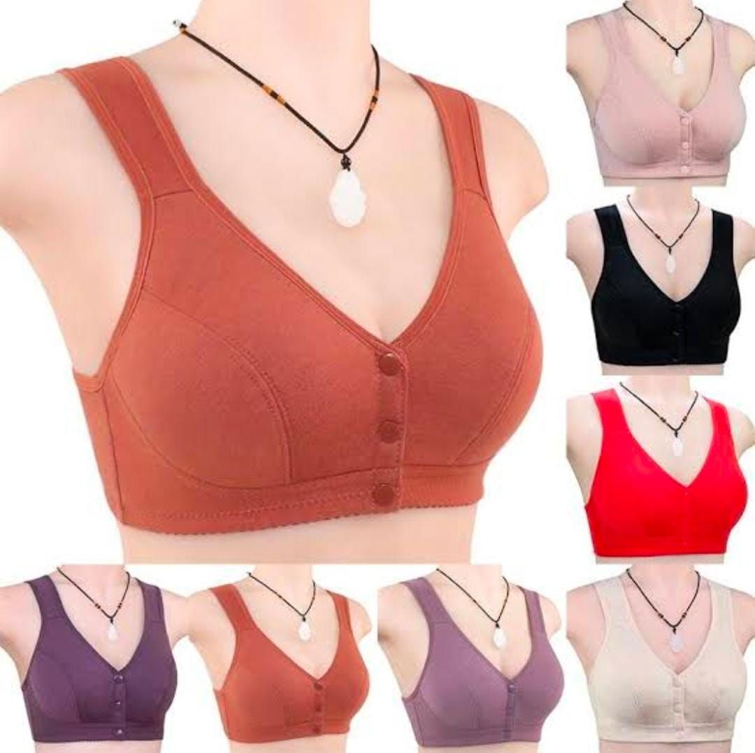 New Front Buckle Bra Women Soft Cotton Bras Plus - Oshi.pk - Buy & Sell Online