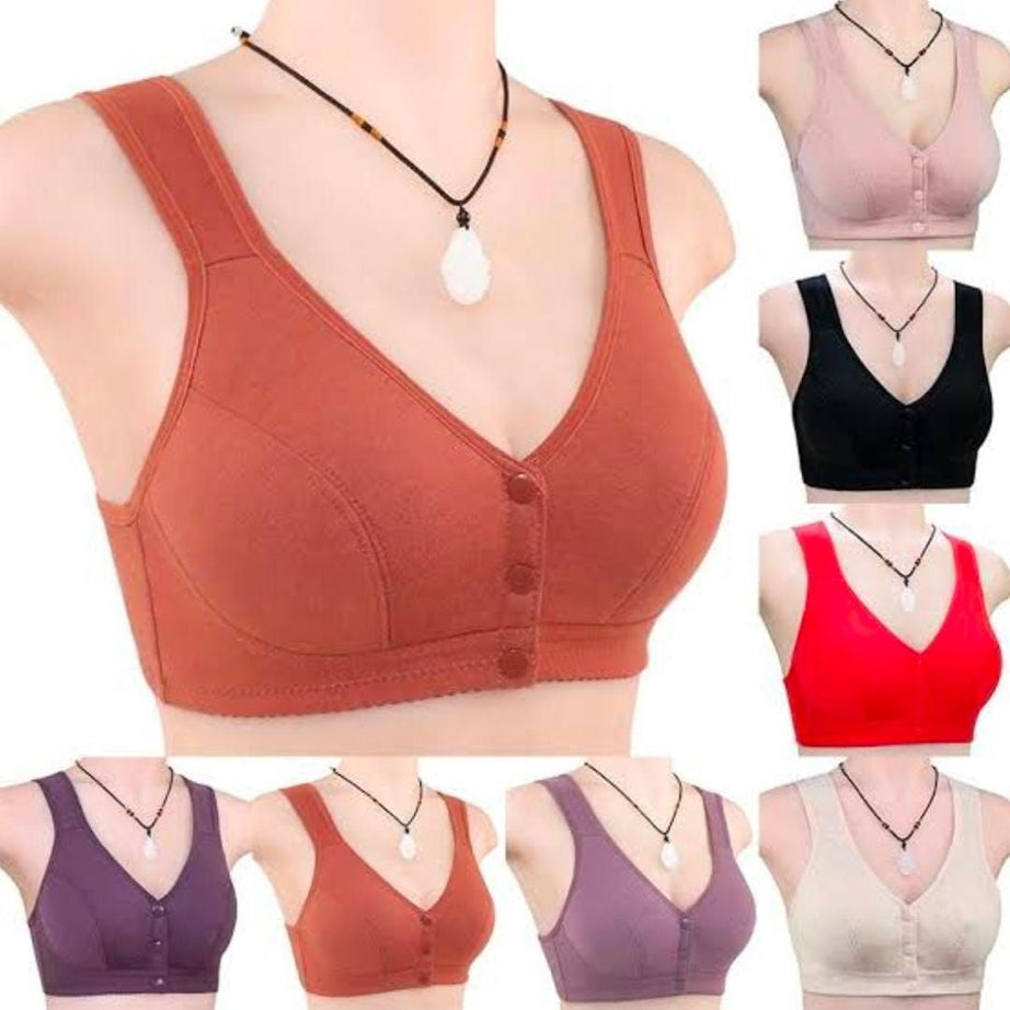 New Front Buckle Bra Women Soft Cotton Bras Plus - Oshi.pk - Buy & Sell Online