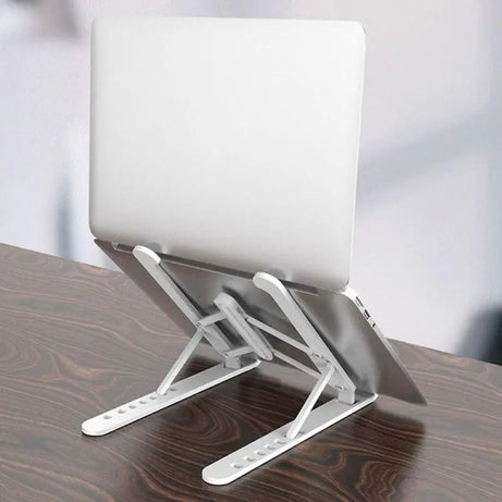 New High Quality Laptop Stand - Adjustable Portable Laptop Stand For Desk - Foldable Plastic Non-Slip Stand For Laptop And Tablet - Oshi.pk - Buy & Sell Online