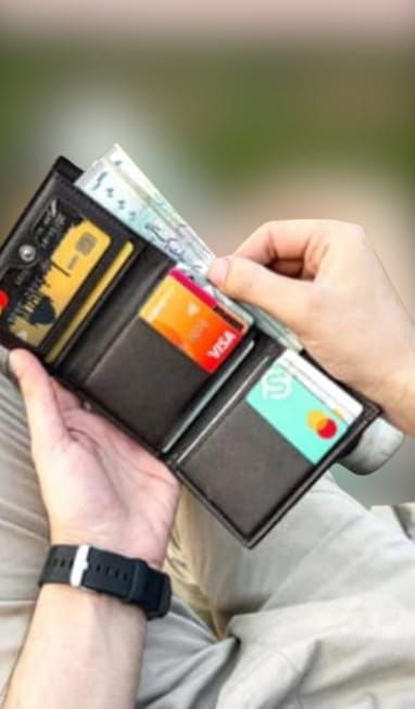 New Mini Three-fold Men Wallet Card Holder Purse Coin Pouch Card Holder Short Vertical PU Leather Wallet Change Money Pouch - Oshi.pk - Buy & Sell Online