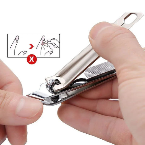 OMEDA Large Bevel Sharp Manicure Cutters for Nails Stainless Steel Pedicure Oblique Nail Clippers