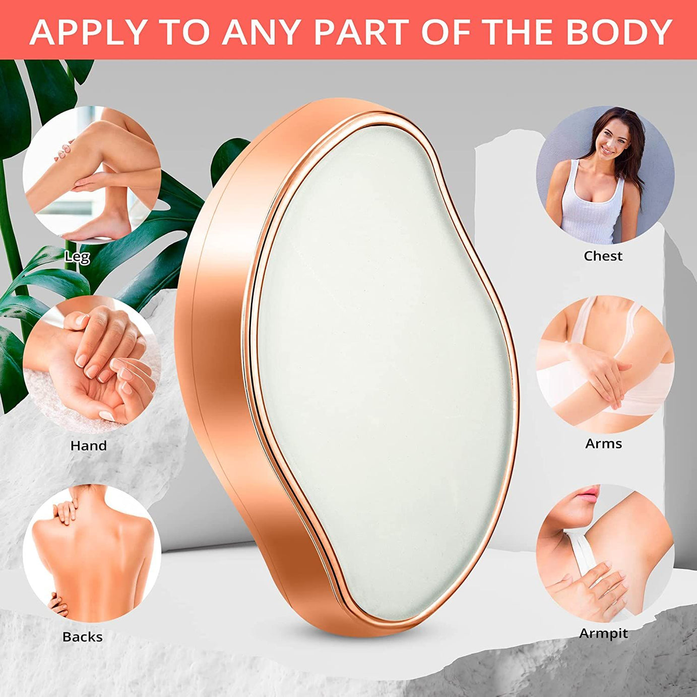 NEW Physical Hair Remover Stone Painless Epilator Reusable Depilation Tool for Leg Hand Crystal Hair Eraser Nanoglass Hair Removal Tool for Women - Oshi.pk - Buy & Sell Online