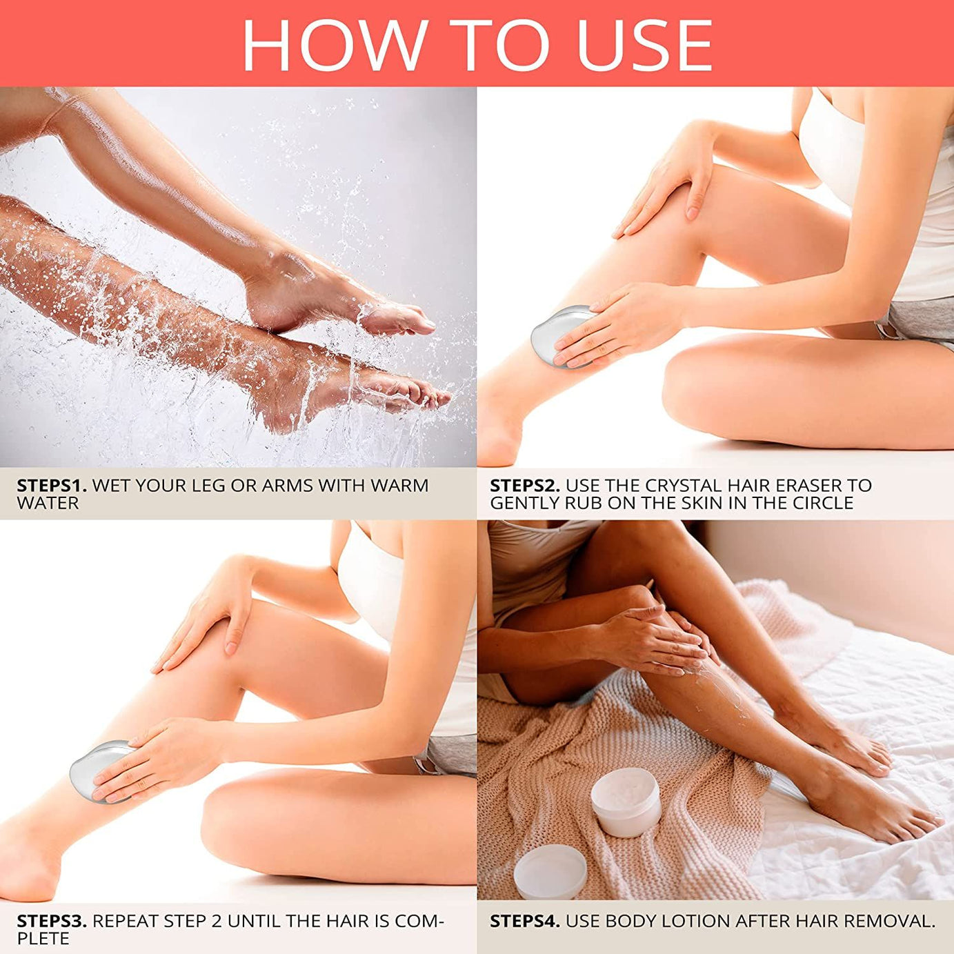 NEW Physical Hair Remover Stone Painless Epilator Reusable Depilation Tool for Leg Hand Crystal Hair Eraser Nanoglass Hair Removal Tool for Women - Oshi.pk - Buy & Sell Online