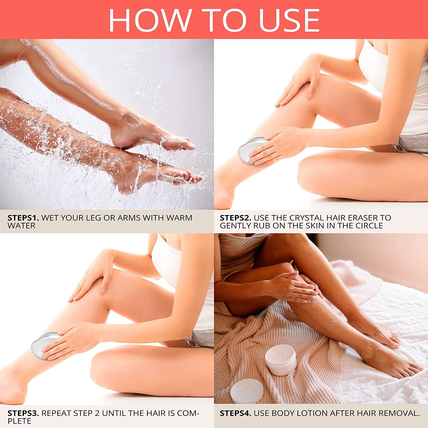 NEW Physical Hair Remover Stone Painless Epilator Reusable Depilation Tool for Leg Hand Crystal Hair Eraser Nanoglass Hair Removal Tool for Women - Oshi.pk - Buy & Sell Online